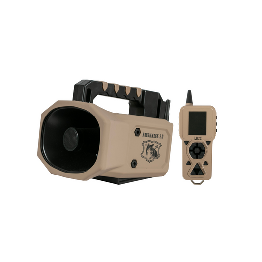 Lucky Duck E-Caller Roughneck 2.0 with remote control on a white background