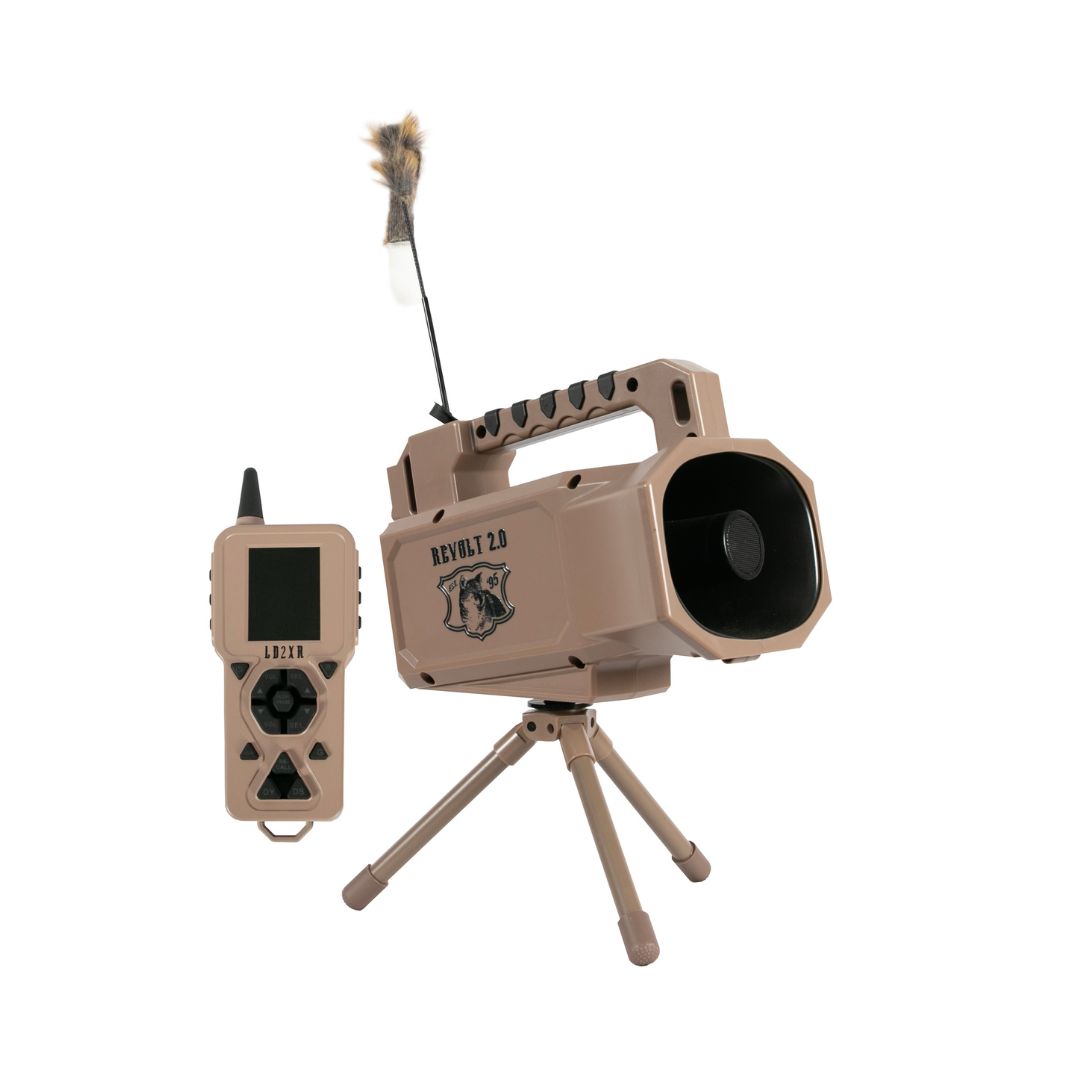 Lucky Duck REVOLT 2.0 E-Caller with remote control on a white background