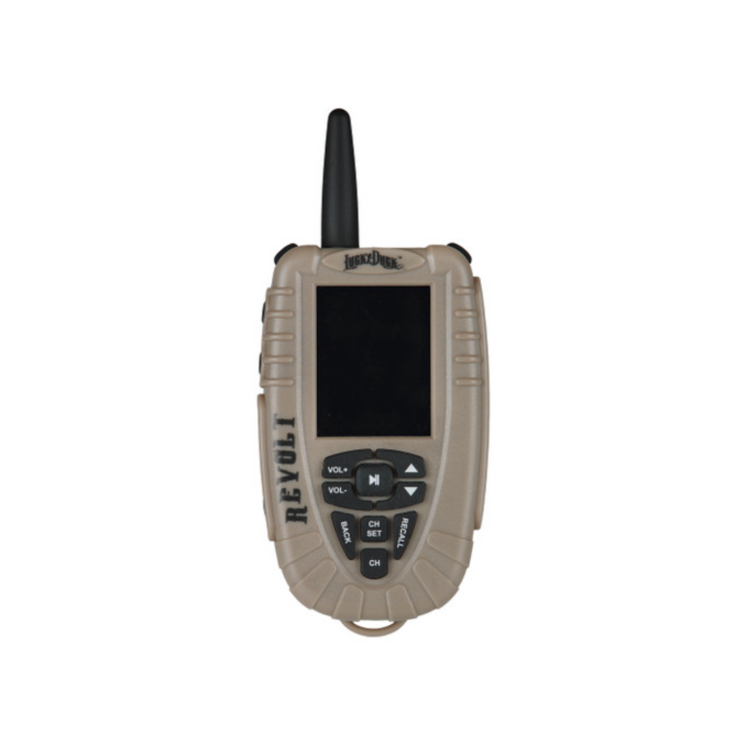 Lucky Duck Revolt Replacement Remote on white background. 