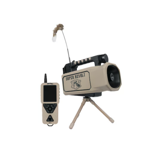 Lucky Duck SUPER REVOLT E-Caller with remote on white background.